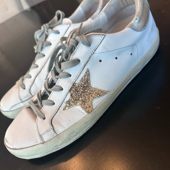 Golden Goose Superstar White and Gold Glitter - Picture 9 of 12